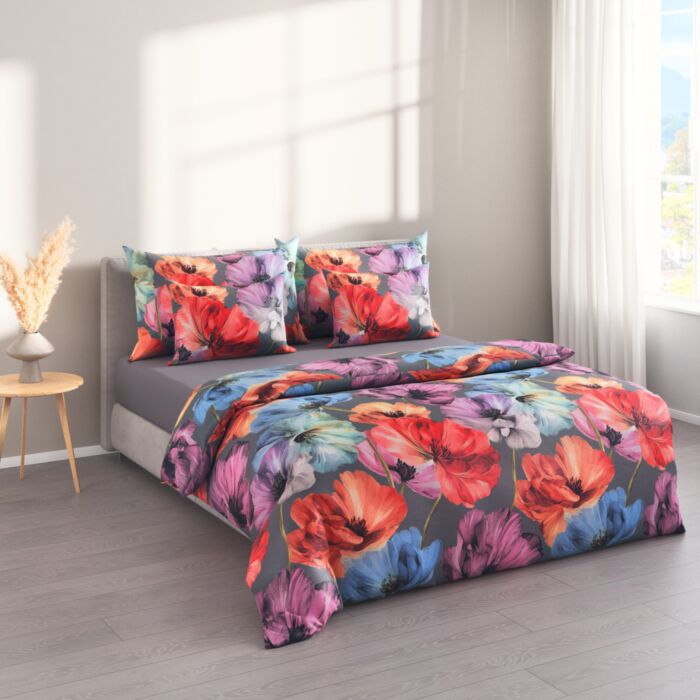 Linge de lit à imprimé floral décoratif