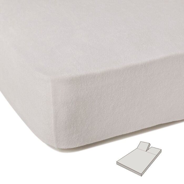 Molton Frottee pour matelas Boxspring avec découpe au niveau du tête de lit
