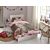 Linge de lit rose avec chatons et pétales
