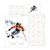 Parure de lit White Sports avec skieur