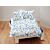 Linge de lit au design naturel avec motif de feuilles vertes et bleues