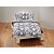 Parure de lit au motif abstrait en noir et blanc
